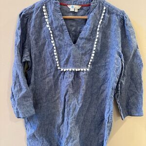 Boden 100% Linen Shirt Dress 8p